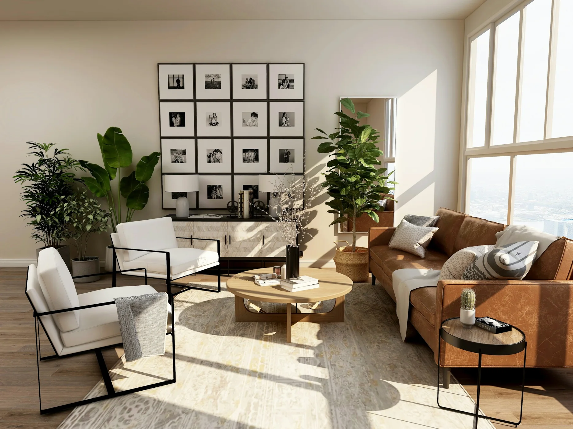 Light-filled residential interior, shown as painting inspiration